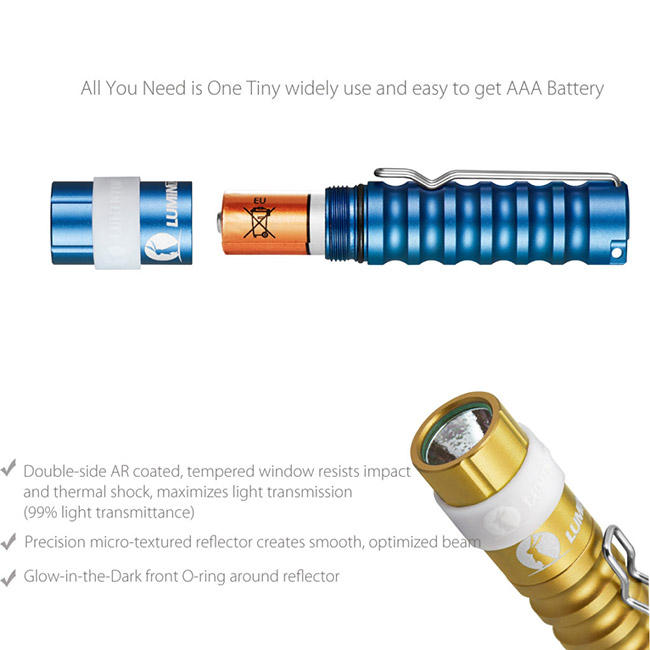 Lampe-torche colorée de Lumintop D.C.A. de ver avec le poids léger de la chaîne principale 12g