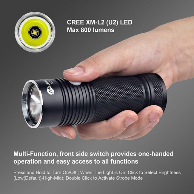 La lampe-torche lumineuse du Cree LED Lumintop Sd10 pour la délivrance/recherche 6 dactylographie la batterie
